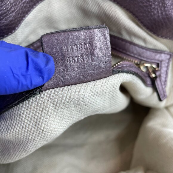 Gucci Purple Leather Soho Shoulder Bag sku#85851 (gently used) - Picture 8 of 12